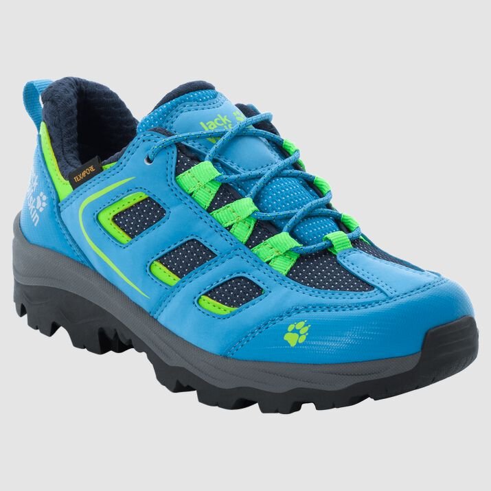 Jack Wolfskin Kids Vojo Texapore Low Hiking Shoes Blue/Green 139570DQN